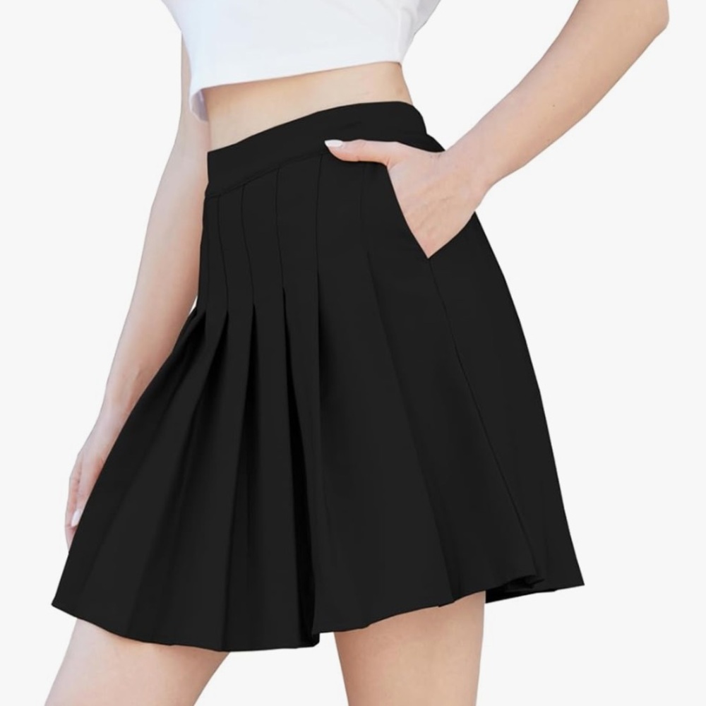Black Pleated Skirt